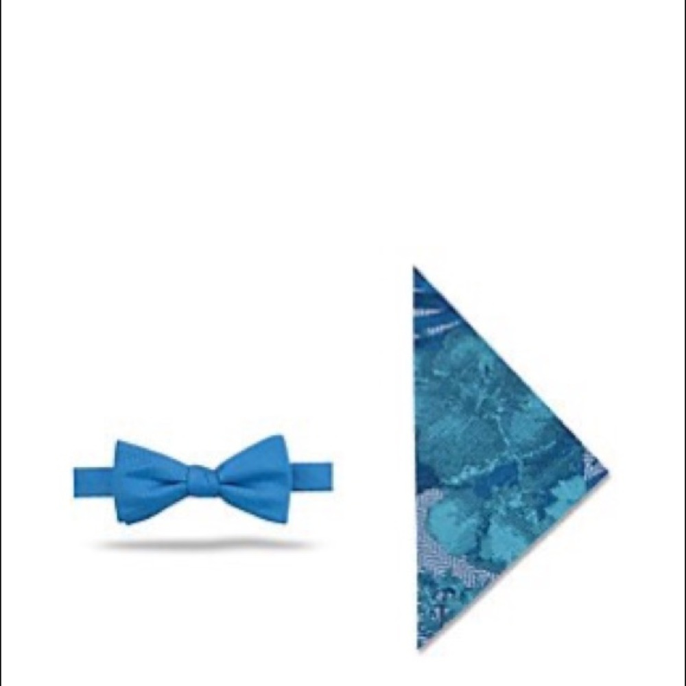 Floral Pocket Square with Bow tie